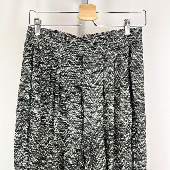 FREE PEOPLE Size S Harlow Harem Jogger Pants Marled Chevron Gray - Picture 5 of 10
